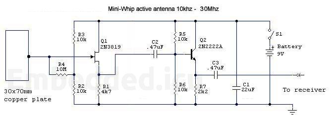 Mini whip антенна схема